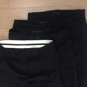 Theory Black Pants - size 0 - four pairs